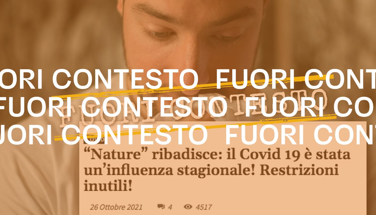 No, la rivista Nature non ha mai descritto la Covid-19 come «un’influenza stagionale»