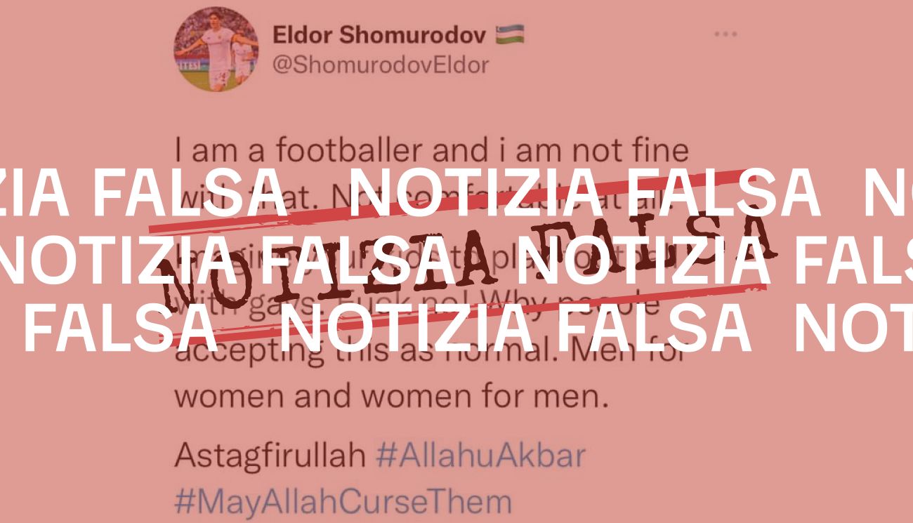 Il calciatore della Roma Eldor Shomurodov non ha pubblicato un commento omofobo su Twitter