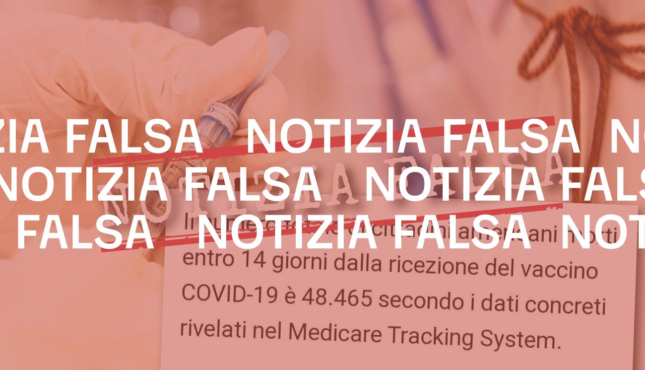 No, i dati americani non parlano di più di 48 mila decessi da vaccino Covid