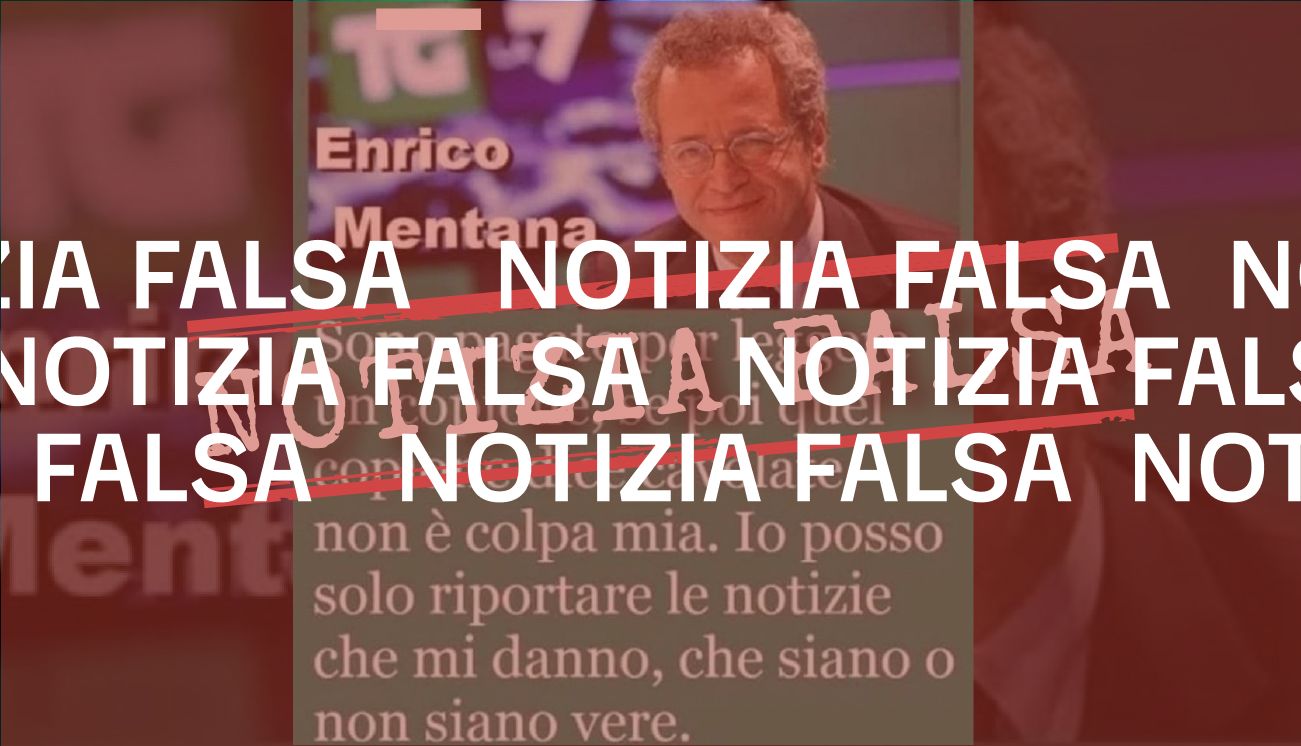 Mentana non ha detto di essere «pagato per leggere un copione, se poi quel copione dice cavolate, non è colpa mia»