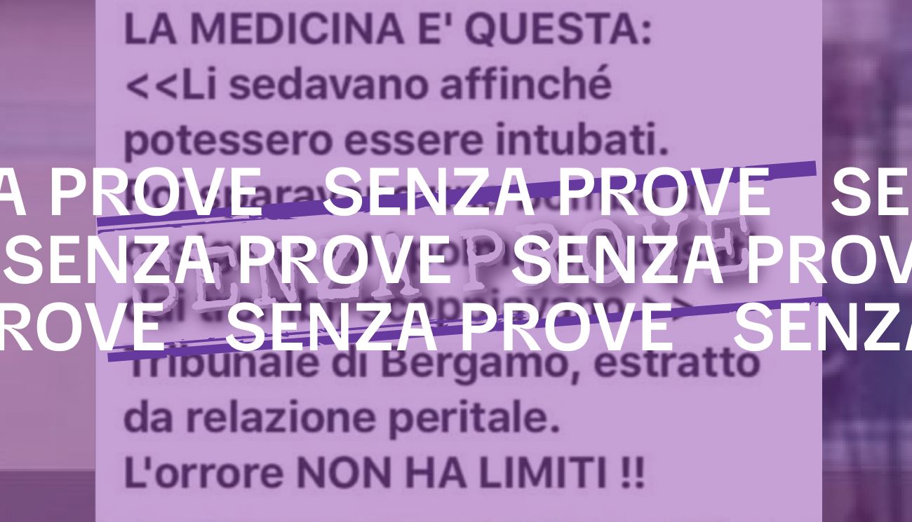 I periti di Bergamo non hanno accusato i medici di uccidere i pazienti con «una bomba di ossigeno» nei polmoni