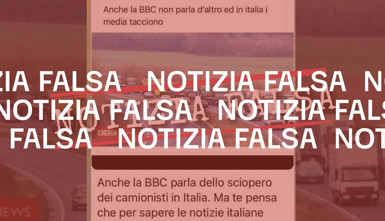 La Bbc non ha dato la notizia «dello sciopero dei camionisti in Italia» contro il green pass