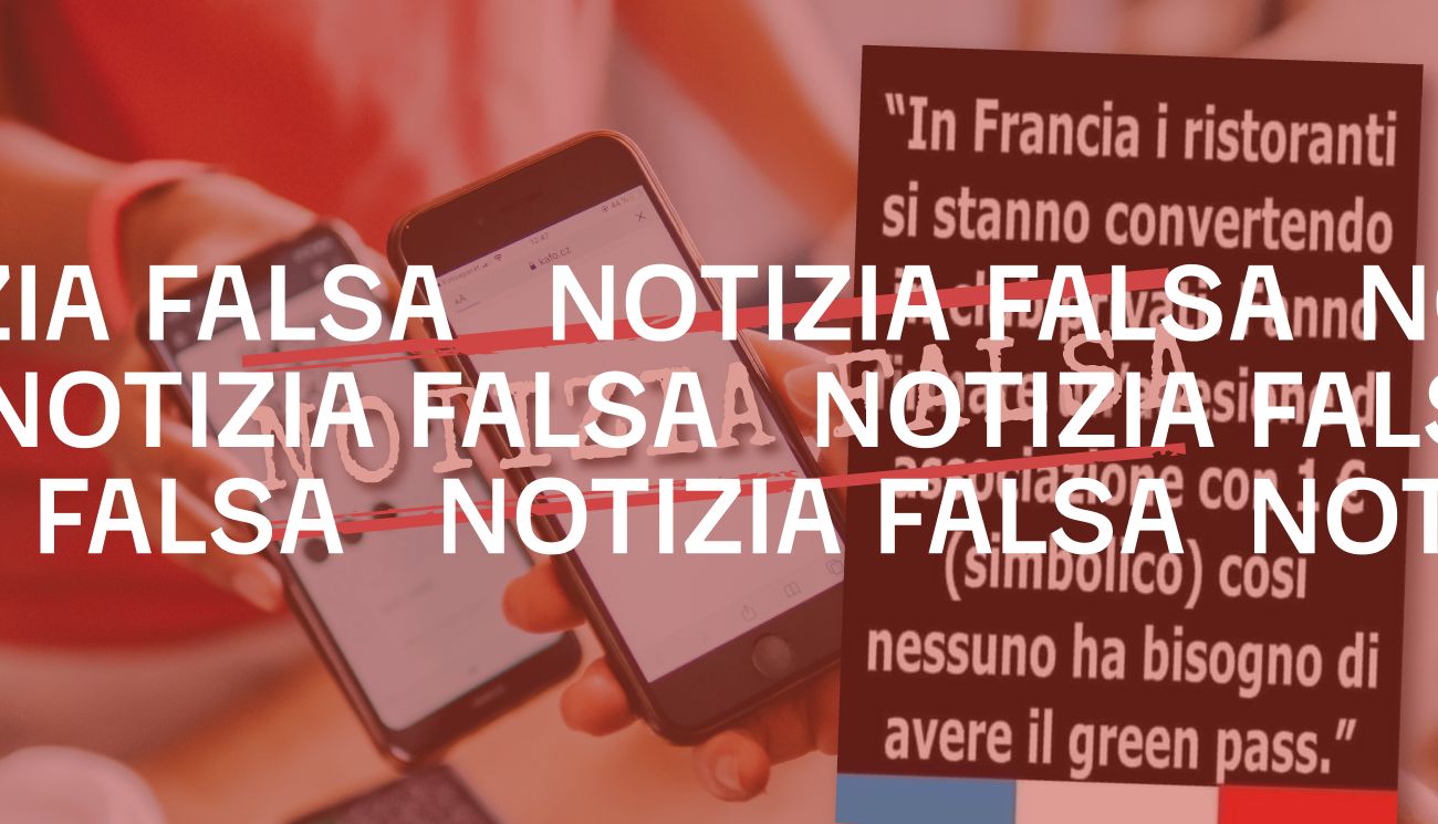 Non è vero che in Francia «i ristoranti si stanno convertendo in club privati» per aggirare il green pass