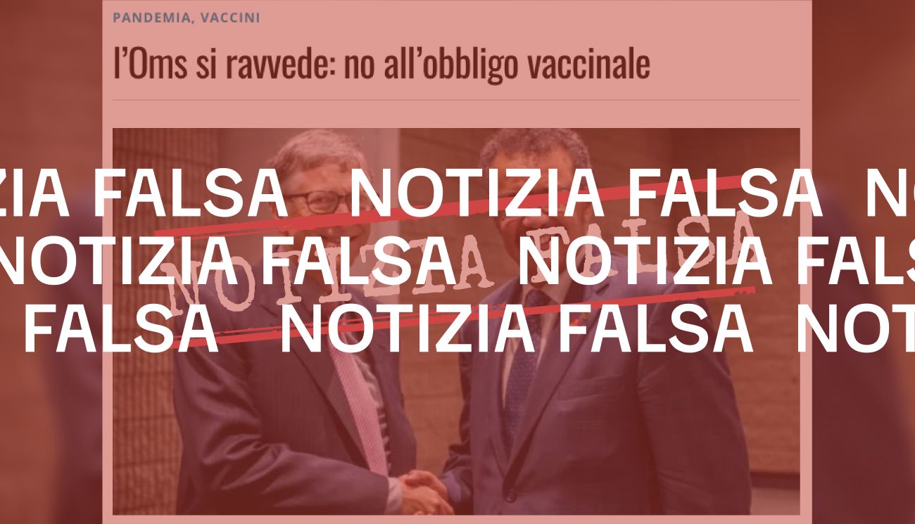 Non è vero che l’Oms «si oppone a qualsiasi vaccinazione obbligatoria»