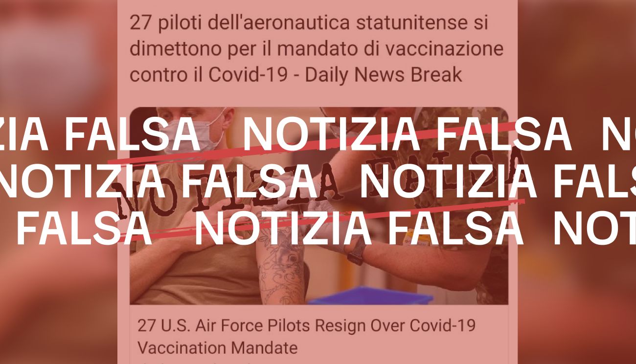 Non è vero che 27 piloti statunitensi si sono dimessi perché contrari all’obbligo vaccinale