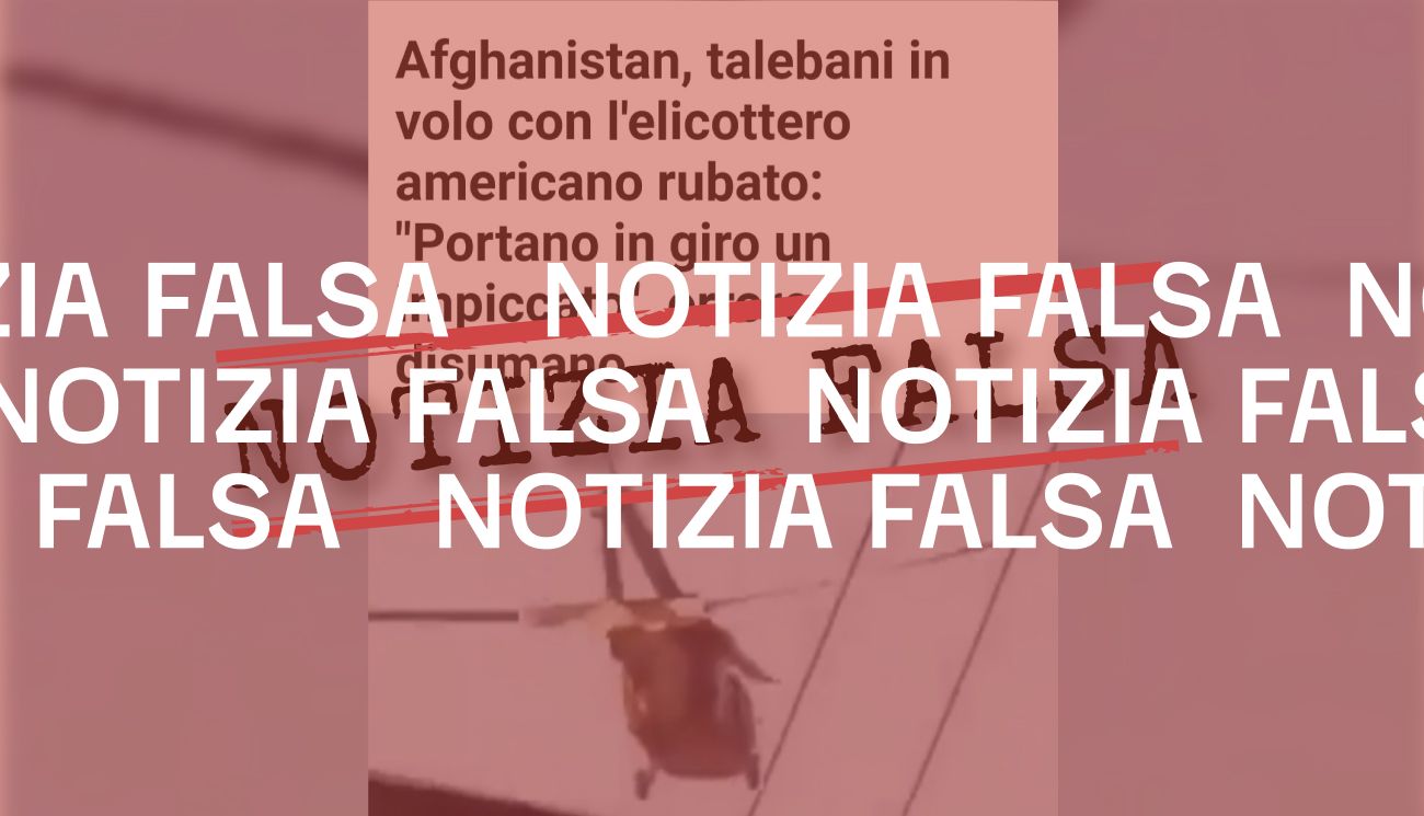 Questo video non ritrae dei talebani su un elicottero che «portano in giro un impiccato»