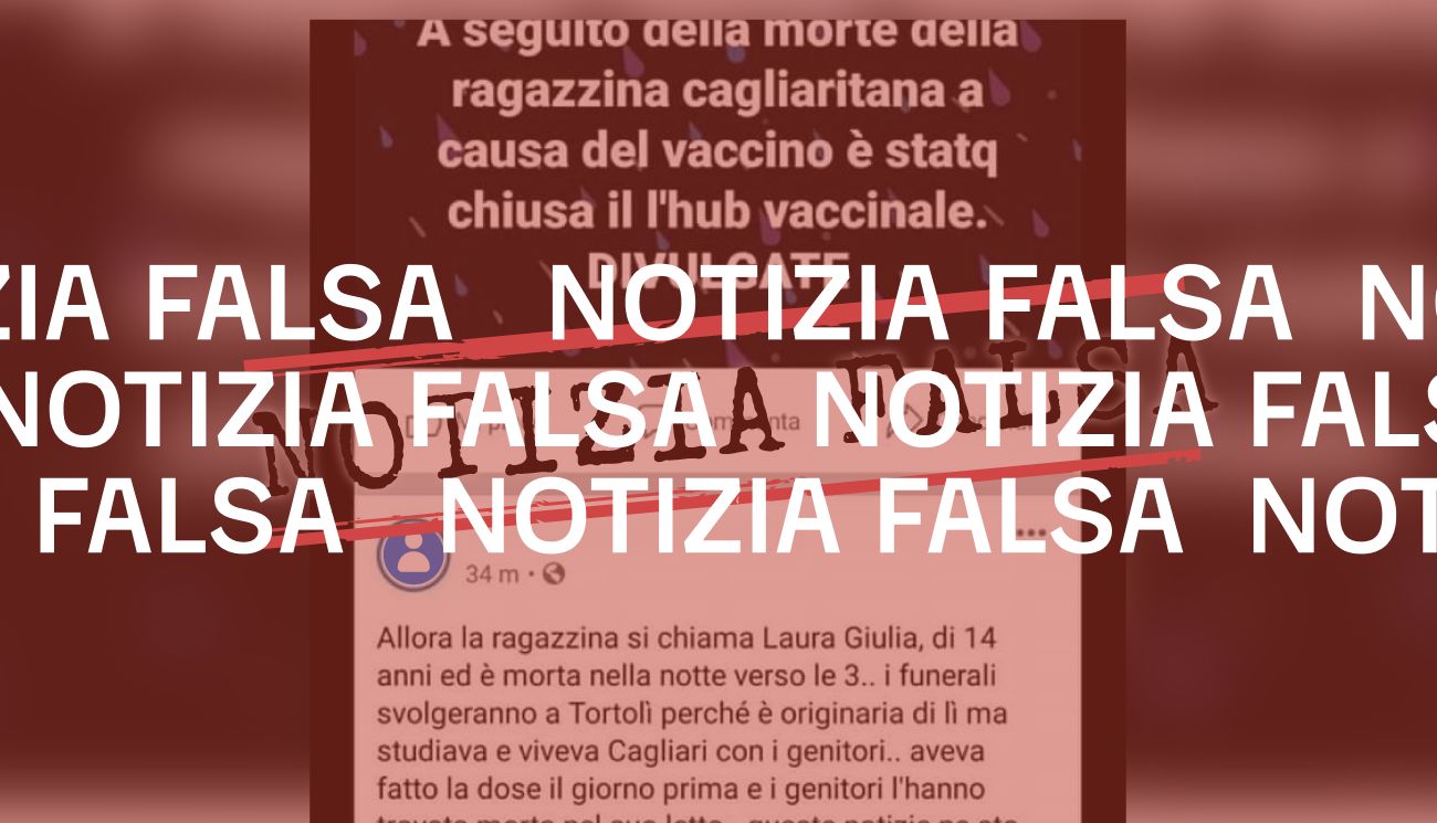 No, a Cagliari non è deceduta una giovane per il vaccino e l’Hub non è stato chiuso