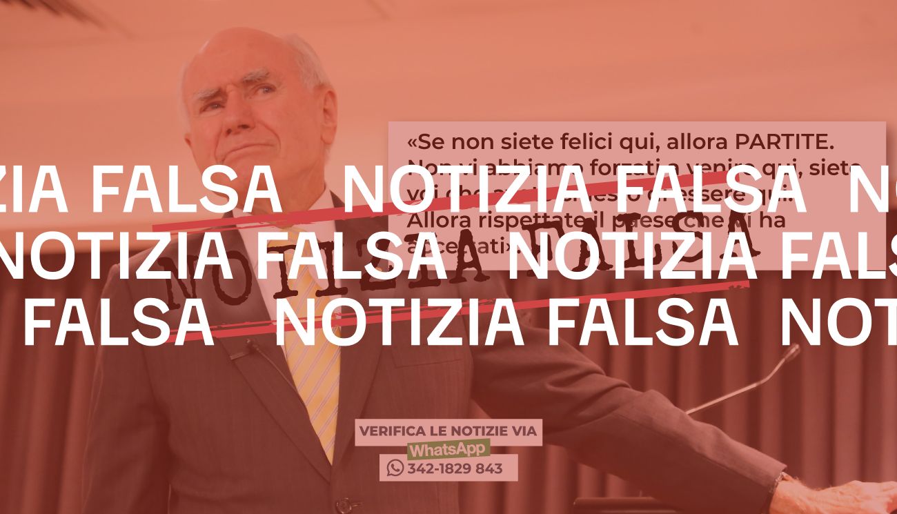 Il primo ministro australiano non ha chiesto ai «musulmani che vivono secondo la Sharia» di lasciare il Paese