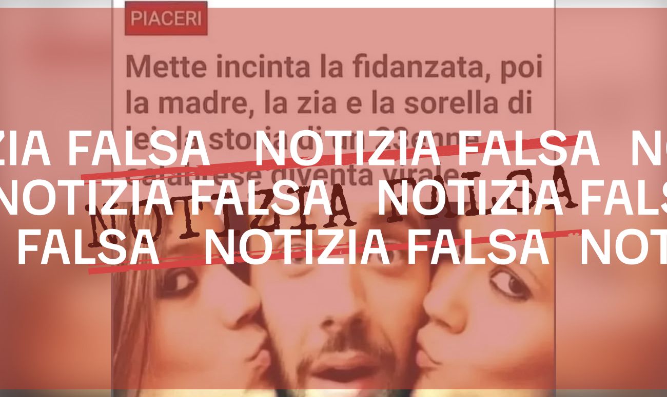 La storia del 23enne calabrese che ha messo incinta la famiglia della fidanzata è completamente inventata