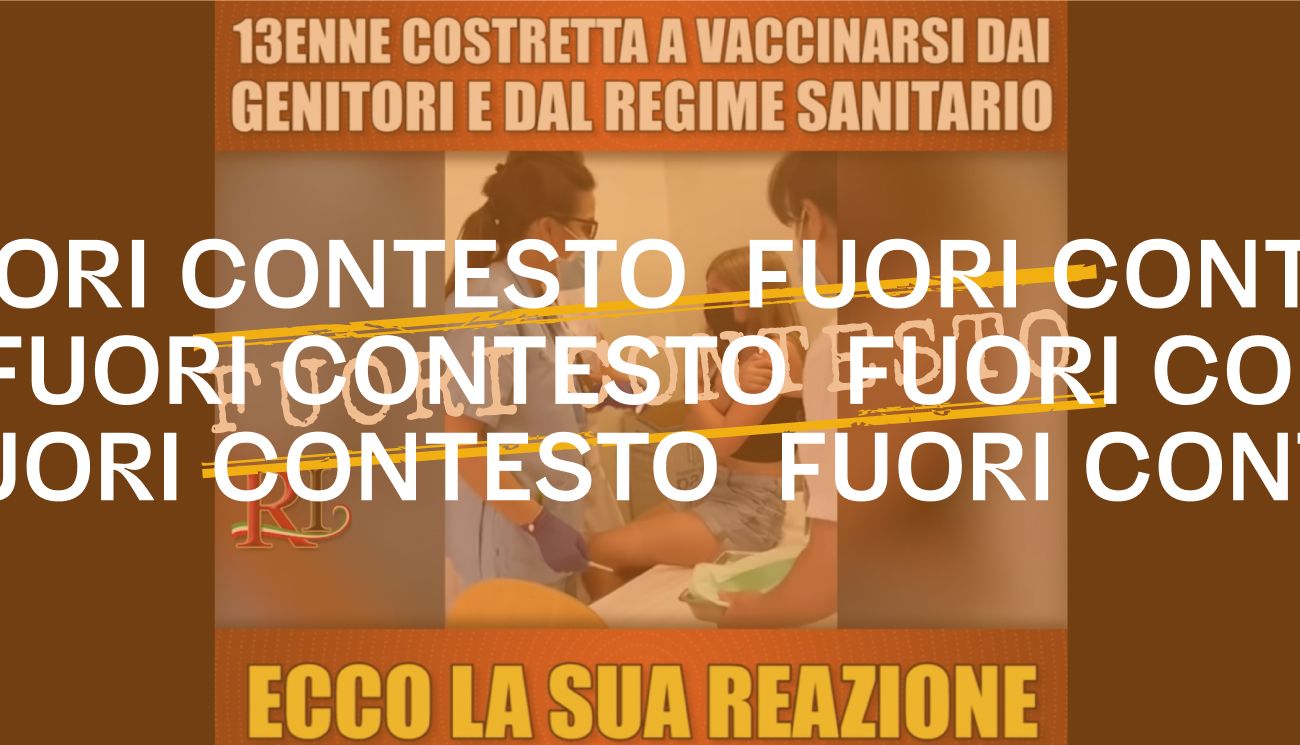 La ragazza in questo video non è stata costretta a vaccinarsi contro la sua volontà