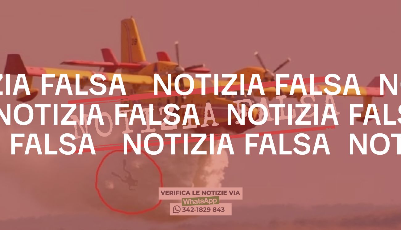 La notizia del sub «prelevato da un canadair» è falsa