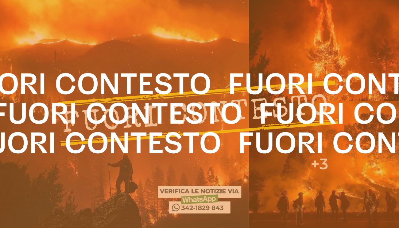 Queste foto non mostrano gli incendi in Calabria ad agosto 2021