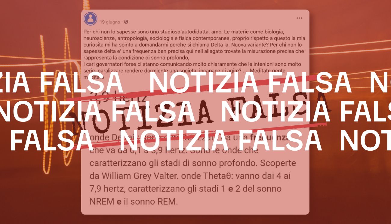 No, “delta” nella nomenclatura «variante delta» non significa «sonno profondo»