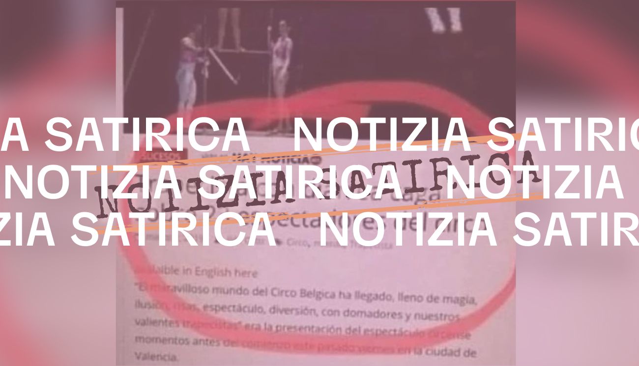 La notizia del trapezista che defeca al circo sopra degli spettatori è satira