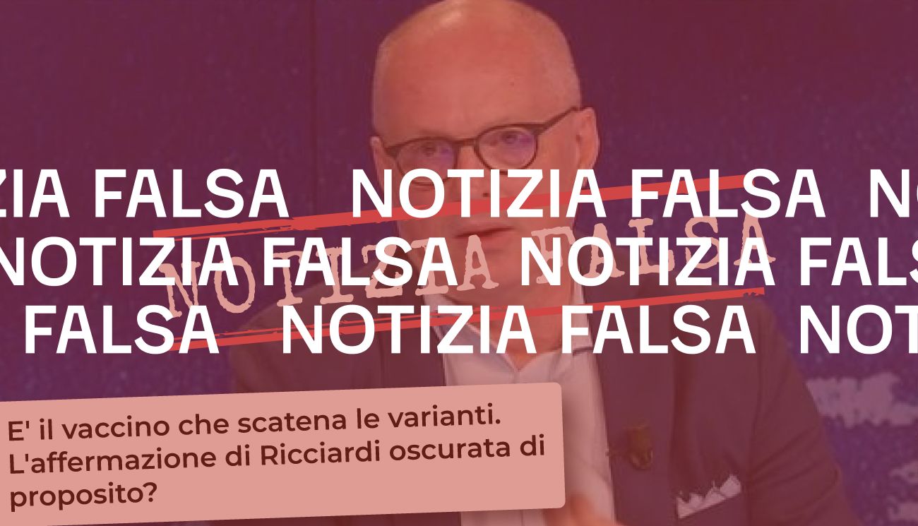 No, le varianti non si sono evolute perché Sars-CoV-2 «cerca di aggirare la vaccinazione»