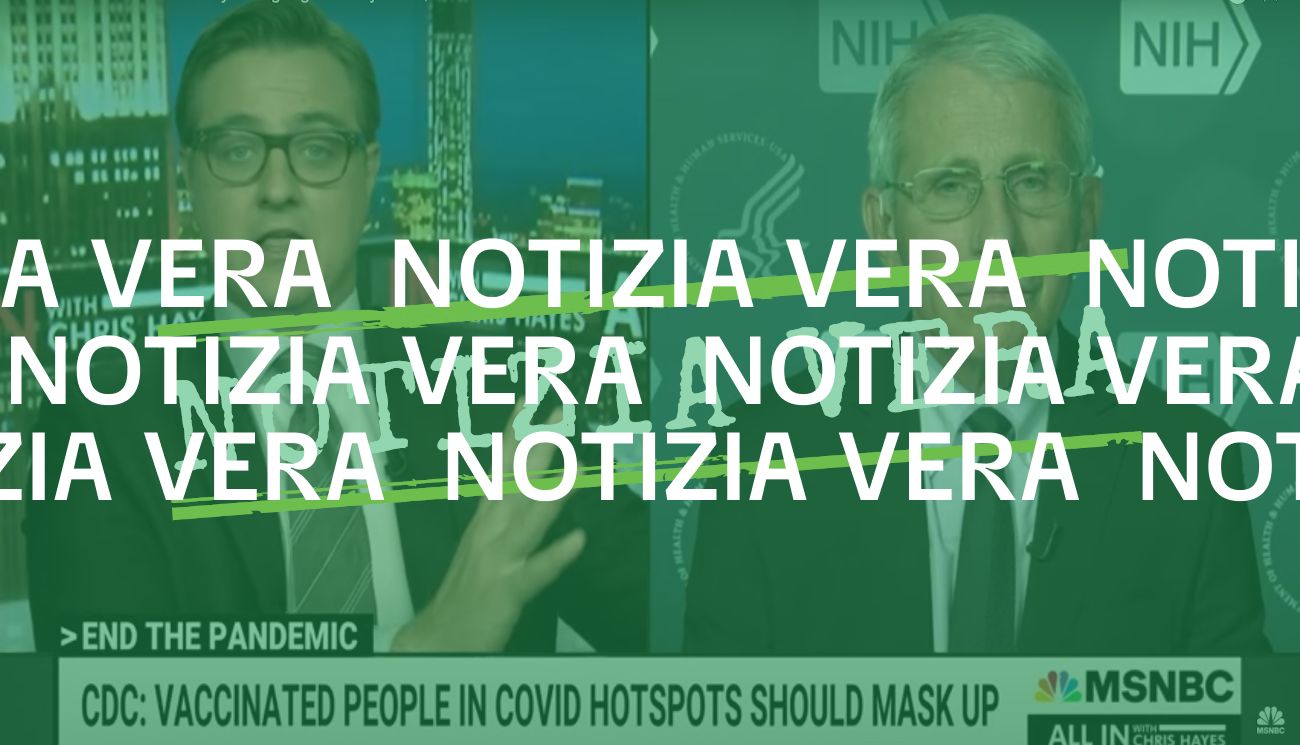 Le dichiarazioni di Fauci sono vere, ma non significano che il vaccino non serve a rallentare la circolazione di Sars-CoV-2