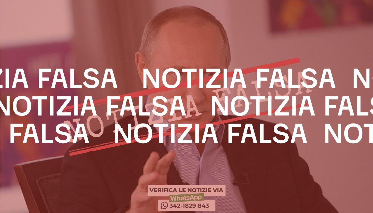 No, Putin non ha detto che «l’Occidente è controllato da pedofili satanici»