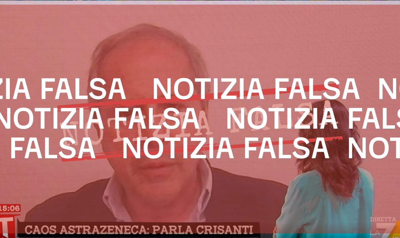 Crisanti non ha «confessato» che gli italiani sono stati utilizzati come cavie