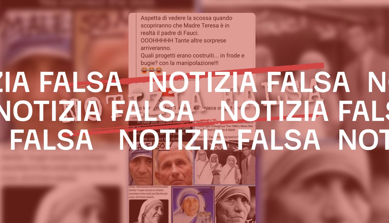 No, Anthony Fauci non è figlio di Madre Teresa di Calcutta