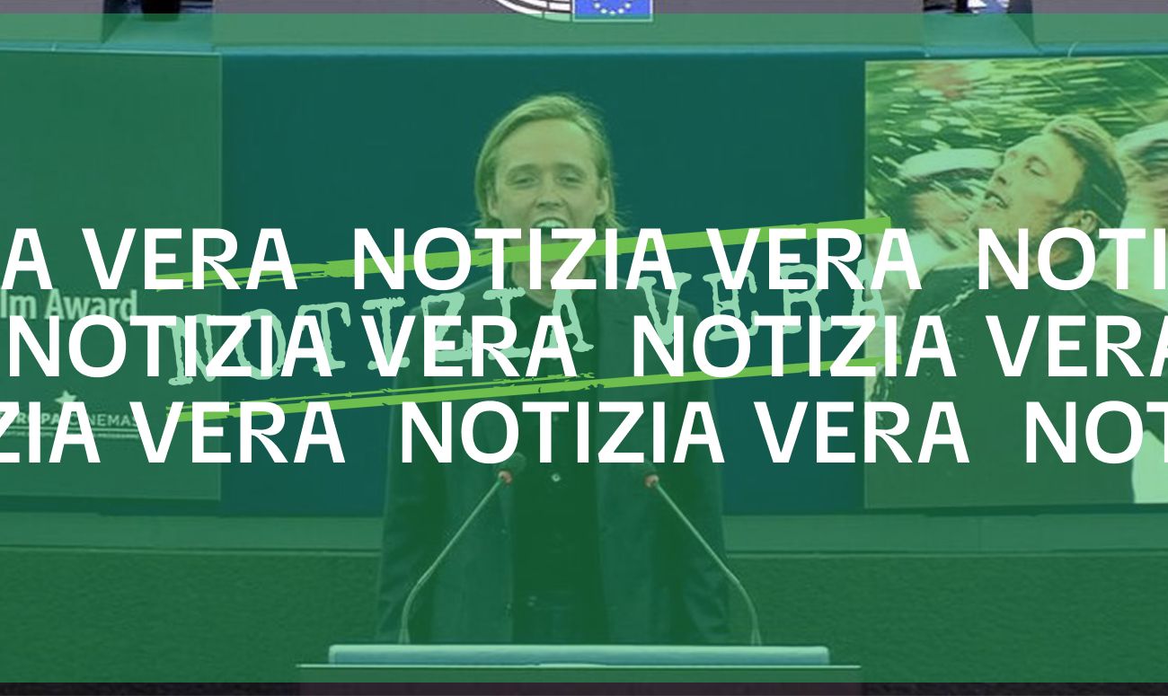 Questo video girato nell’Europarlamento è reale: è un attore polacco che protesta contro la repressione in Bielorussia