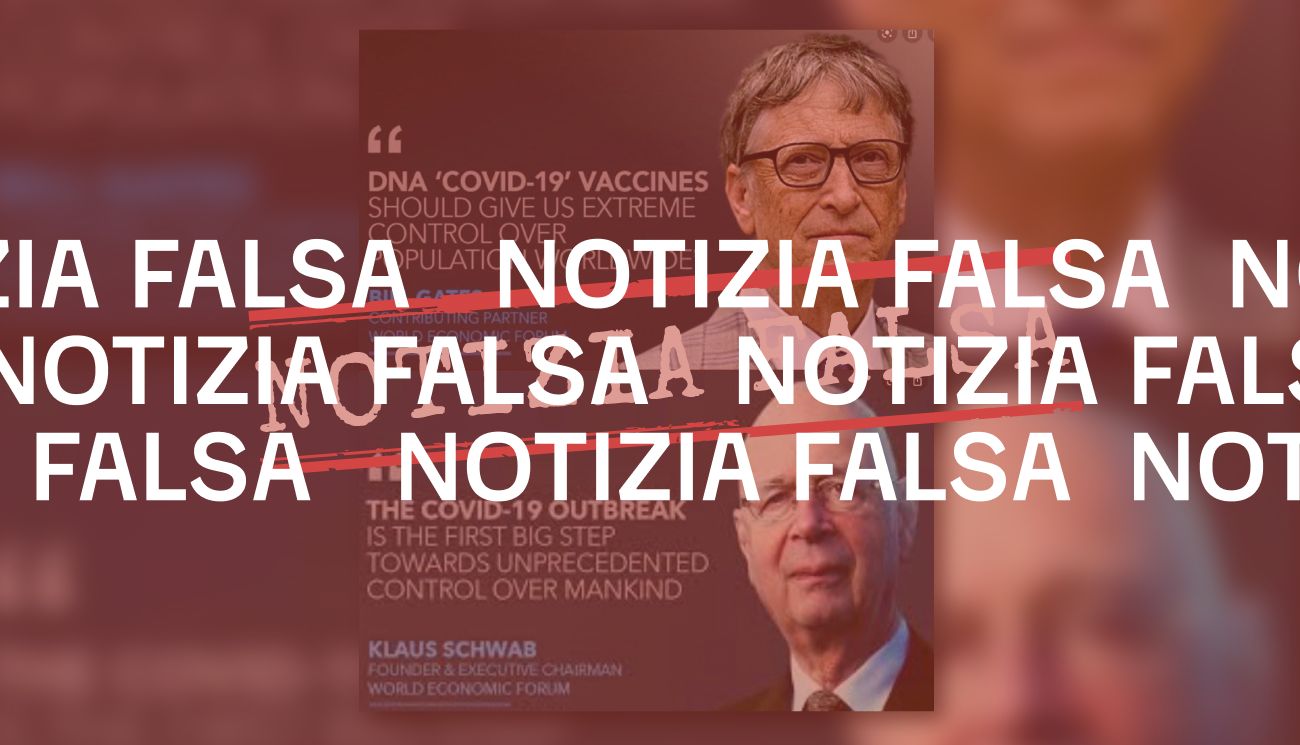 Bill Gates e Klaus Schwab (Wef) non hanno rilasciato queste dichiarazioni sui vaccini anti-Covid e sul controllo della popolazione