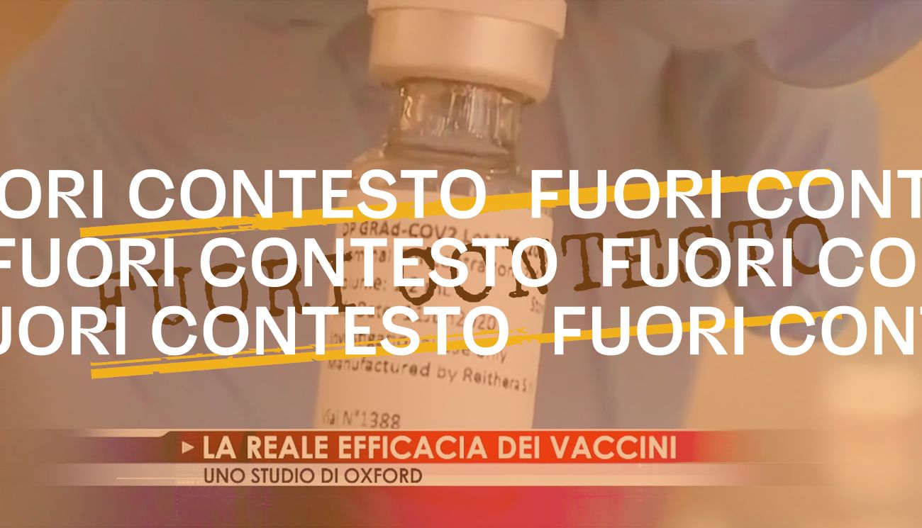 Nessuno studio dimostra che la «reale efficacia» dei vaccini va dallo 0,84 al 3 per cento