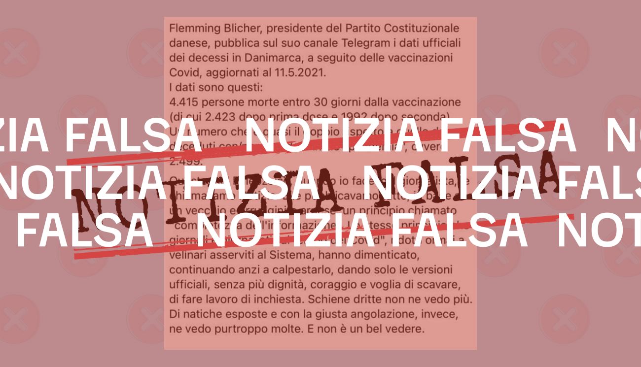 No, in Danimarca il vaccino non ha ucciso il doppio della Covid-19