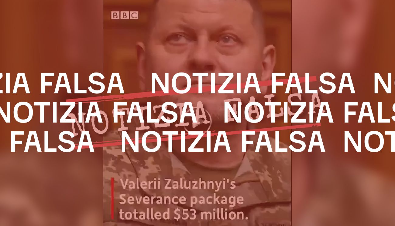 La BBC non ha dato la notizia (infondata) che il generale ucraino Zaluzhny è stato pagato per non entrare in politica