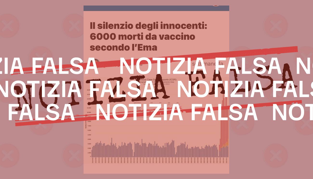 Non è vero che secondo l’Ema ci sono state «6.000 morti da vaccino» in Europa