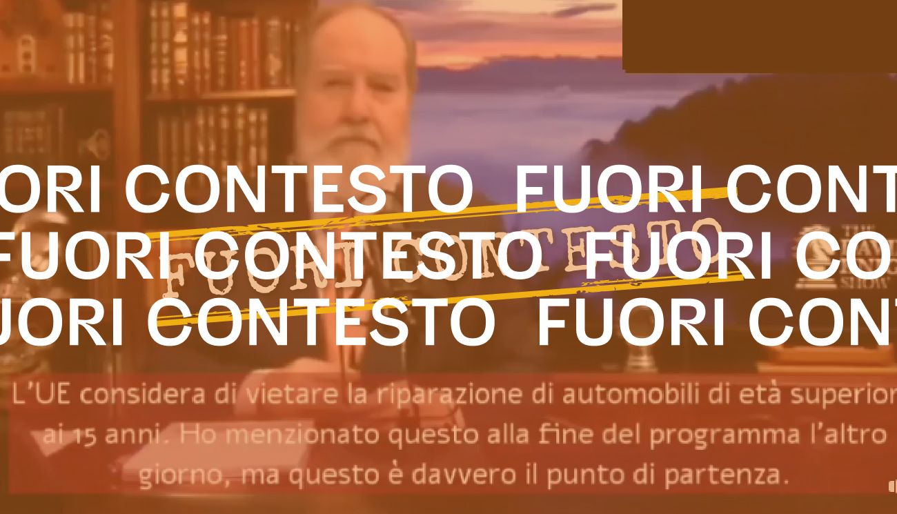 La Commissione europea non ha vietato di riparare tutti i veicoli che hanno più di 15 anni