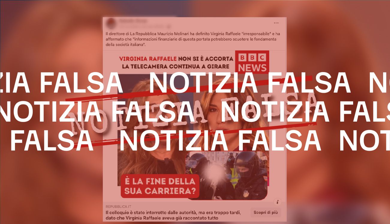 Repubblica non ha pubblicato un articolo su importanti informazioni finanziarie divulgate da Virginia Raffaele