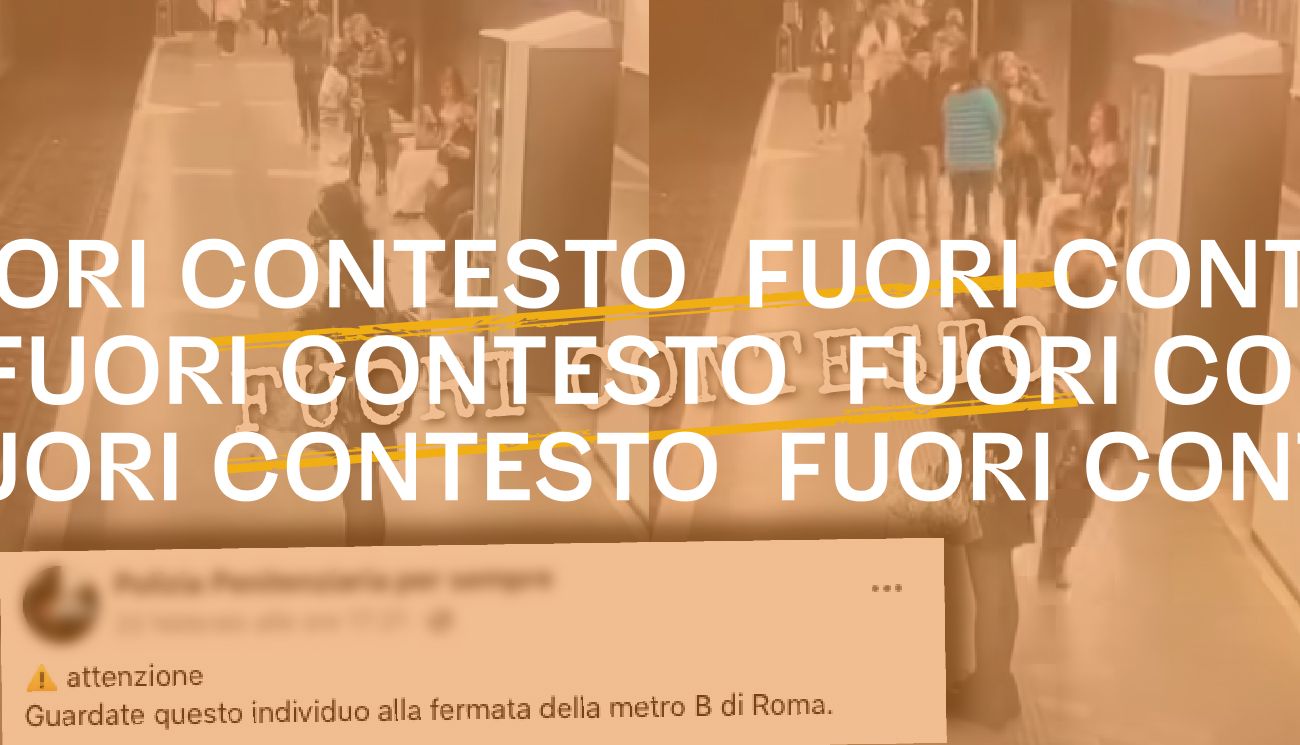 Questo video non mostra una violenza nella metro di Roma