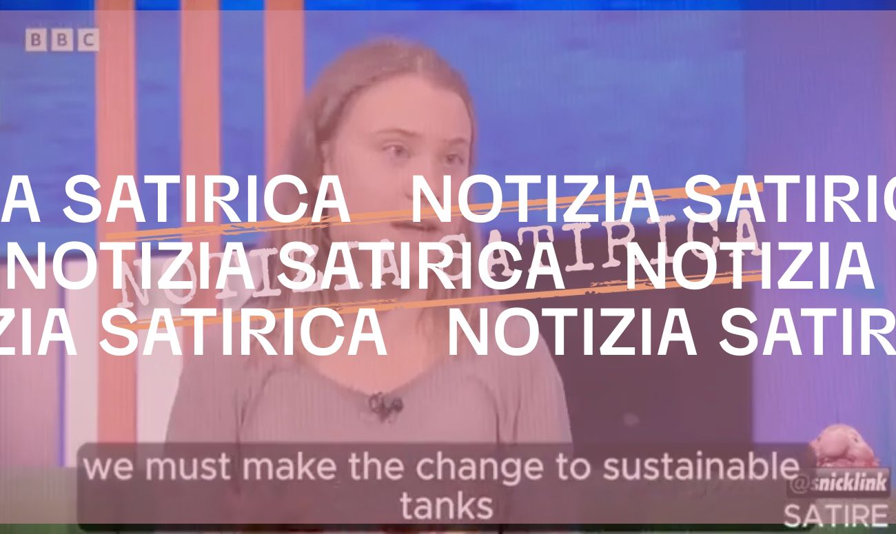 Greta Thunberg non ha detto che servono armi sostenibili per l’ambiente