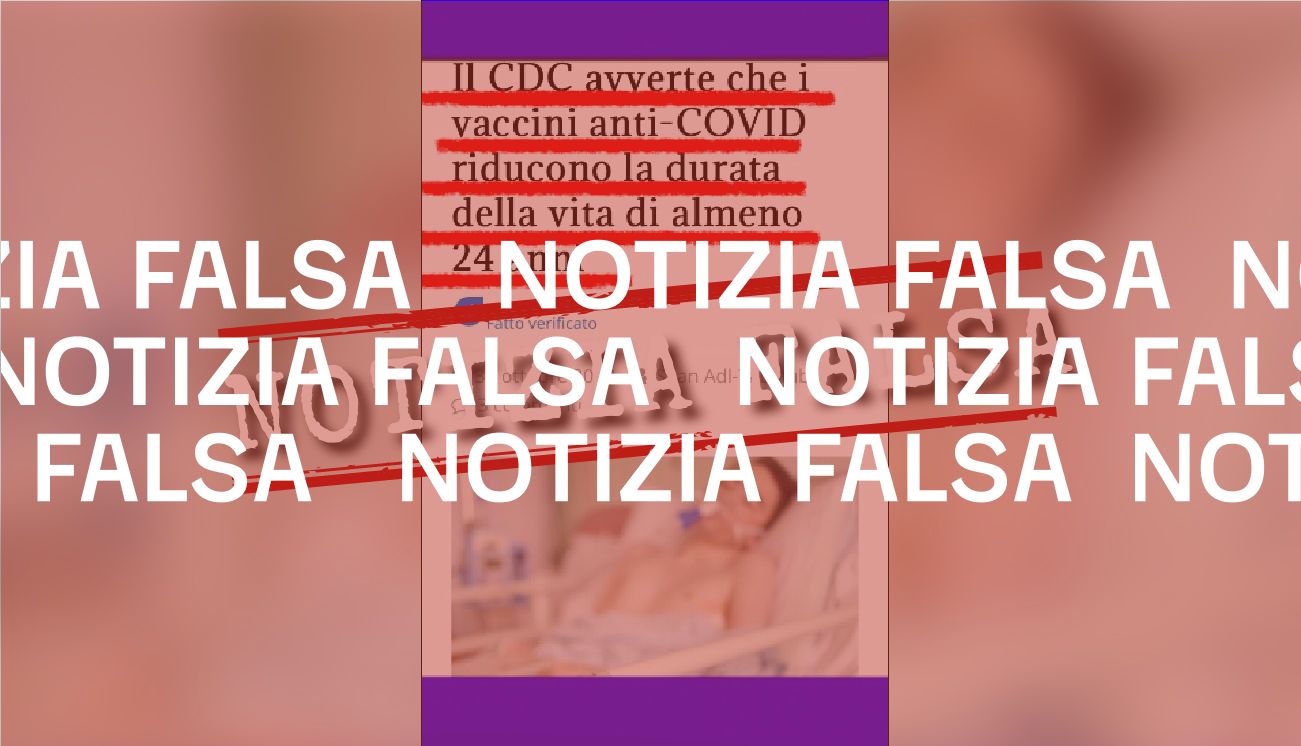 I CDC non hanno affermato che i vaccini riducono la durata della vita