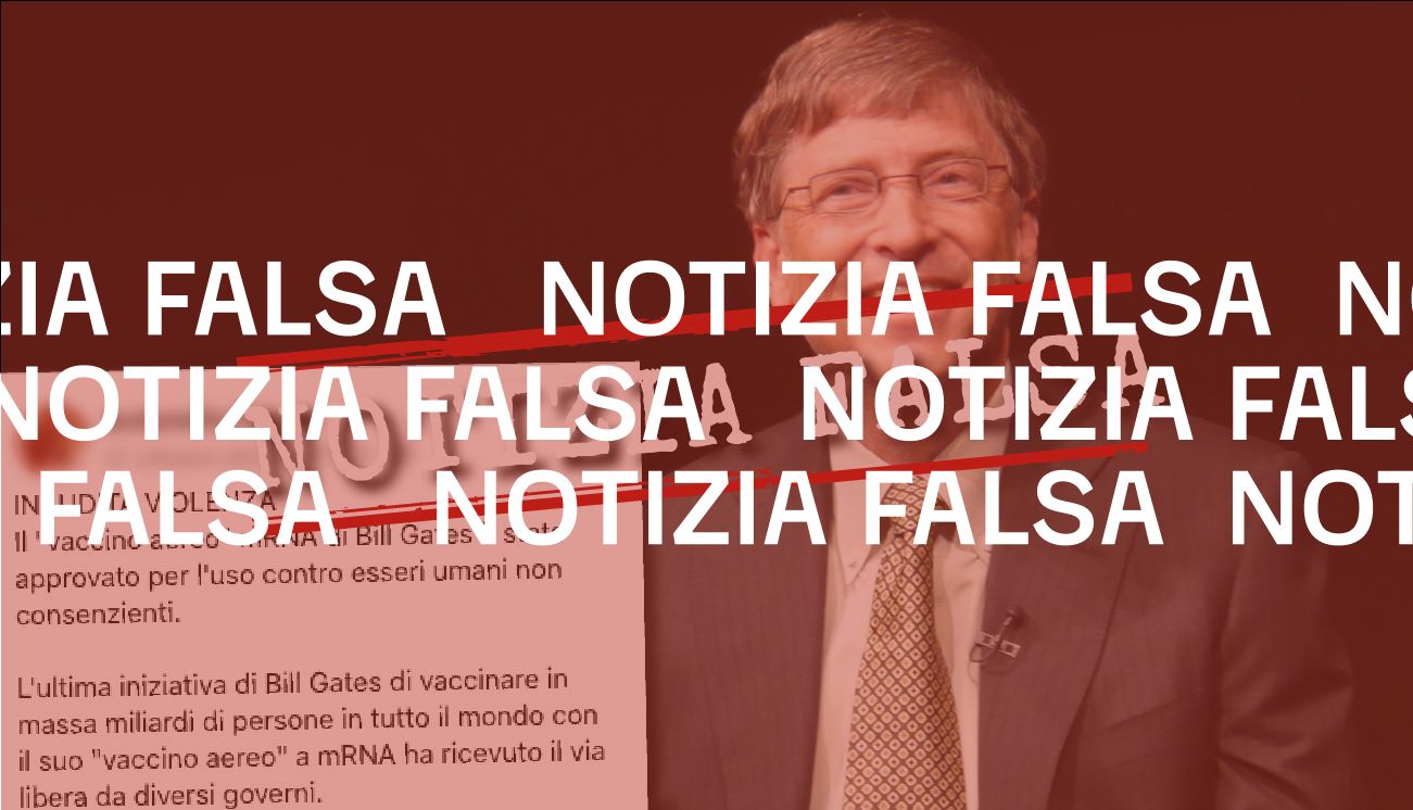 No, non è stato approvato un “vaccino aereo” a mRNA legato a Bill Gates