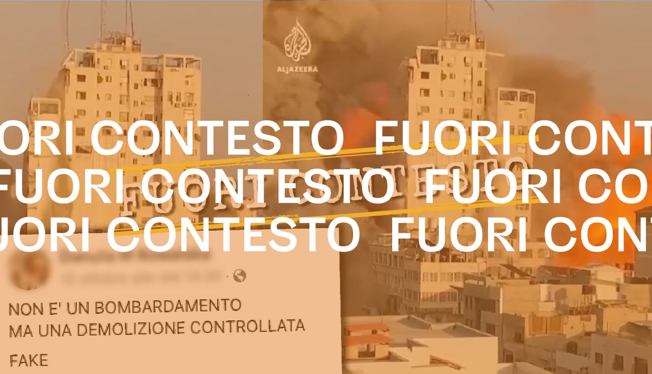 Questo video (del 2021) di un edificio bombardato a Gaza non è un falso