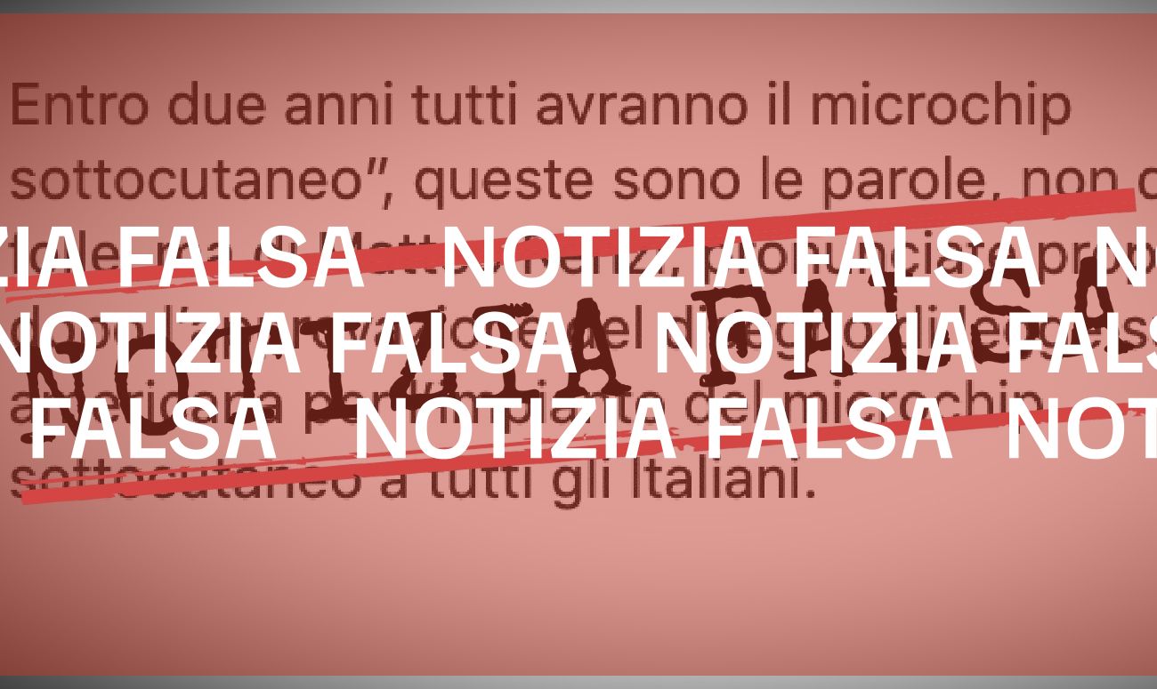 No, non è stato approvato un disegno di legge per impiantare un «microchip sottocutaneo» agli italiani