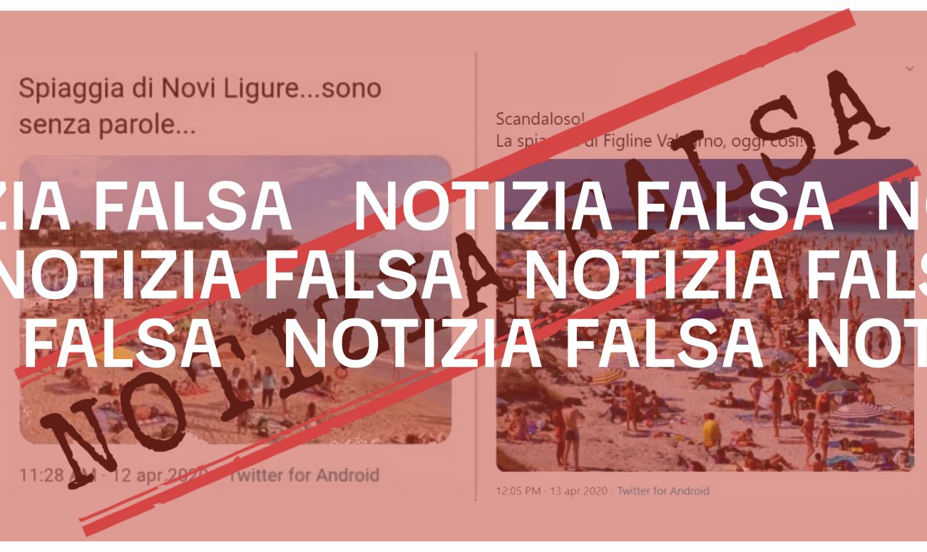 No, a Novi Ligure e a Figline Valdarno le persone non sono andate al mare (anche perché il mare non c’è)