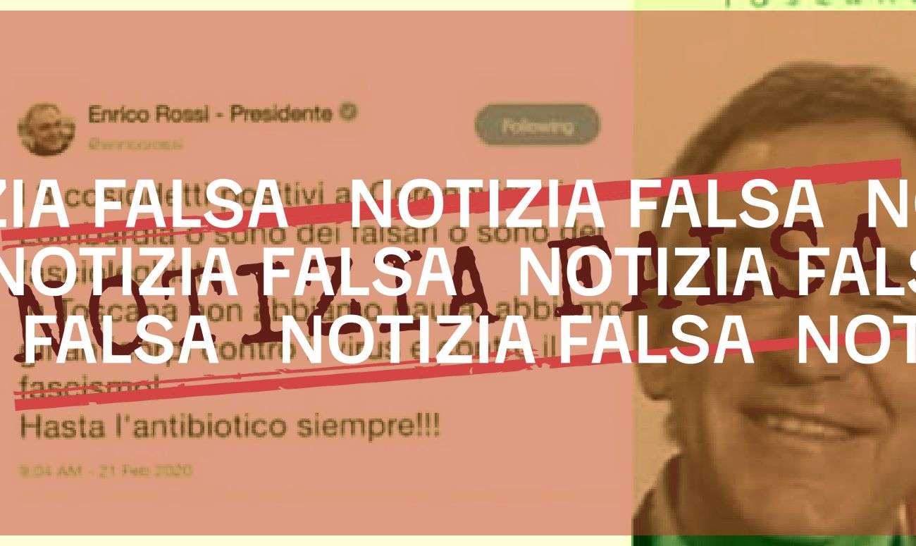 Il falso tweet del governatore della Toscana sul nuovo coronavirus