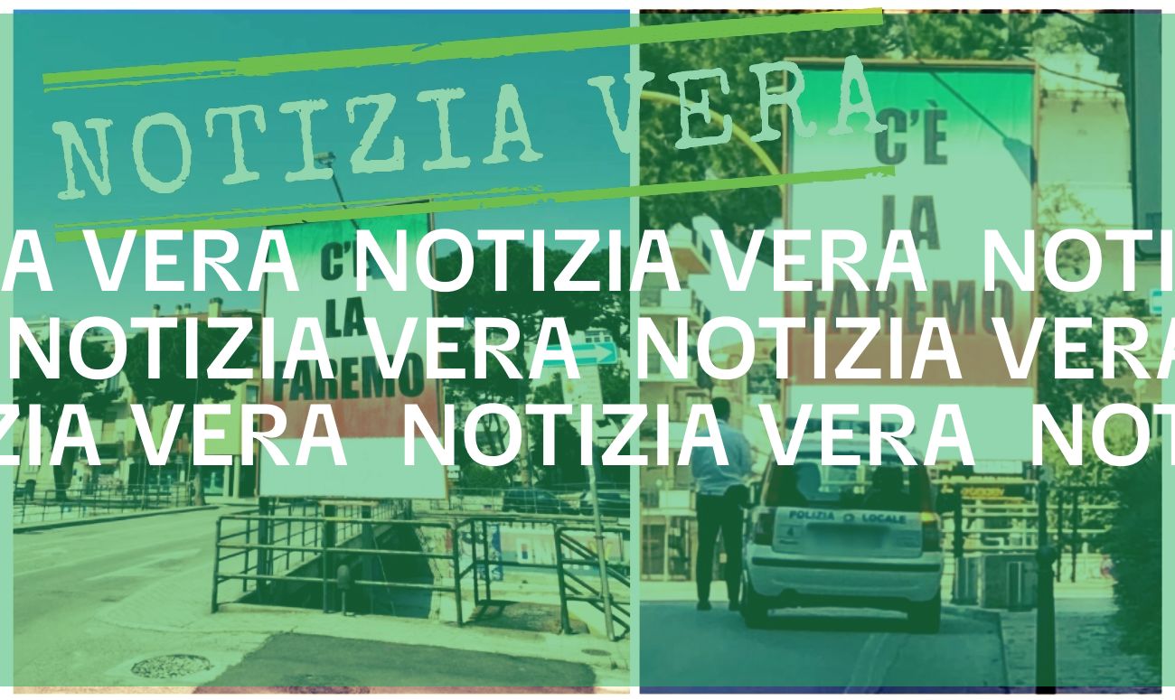 Il manifesto sgrammaticato con la scritta «C’è la faremo» è reale