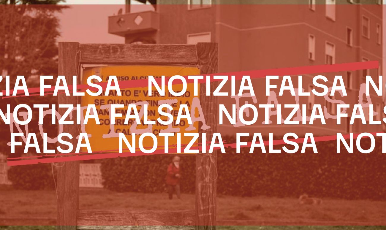 Il falso cartello del Comune di Buccinasco sui runner e la fine della pandemia