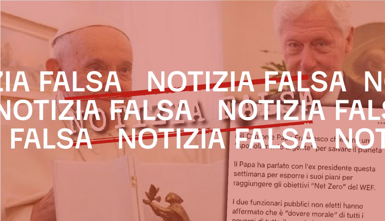 Il Papa e Bill Clinton non hanno chiesto uno «spopolamento urgente» per salvare il pianeta