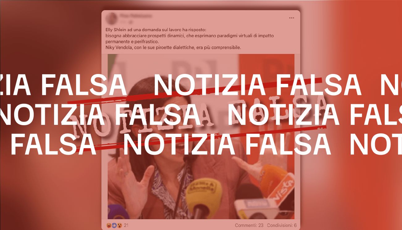 Elly Schlein non ha detto «di abbracciare prospetti dinamici, che esprimano paradigmi virtuali»