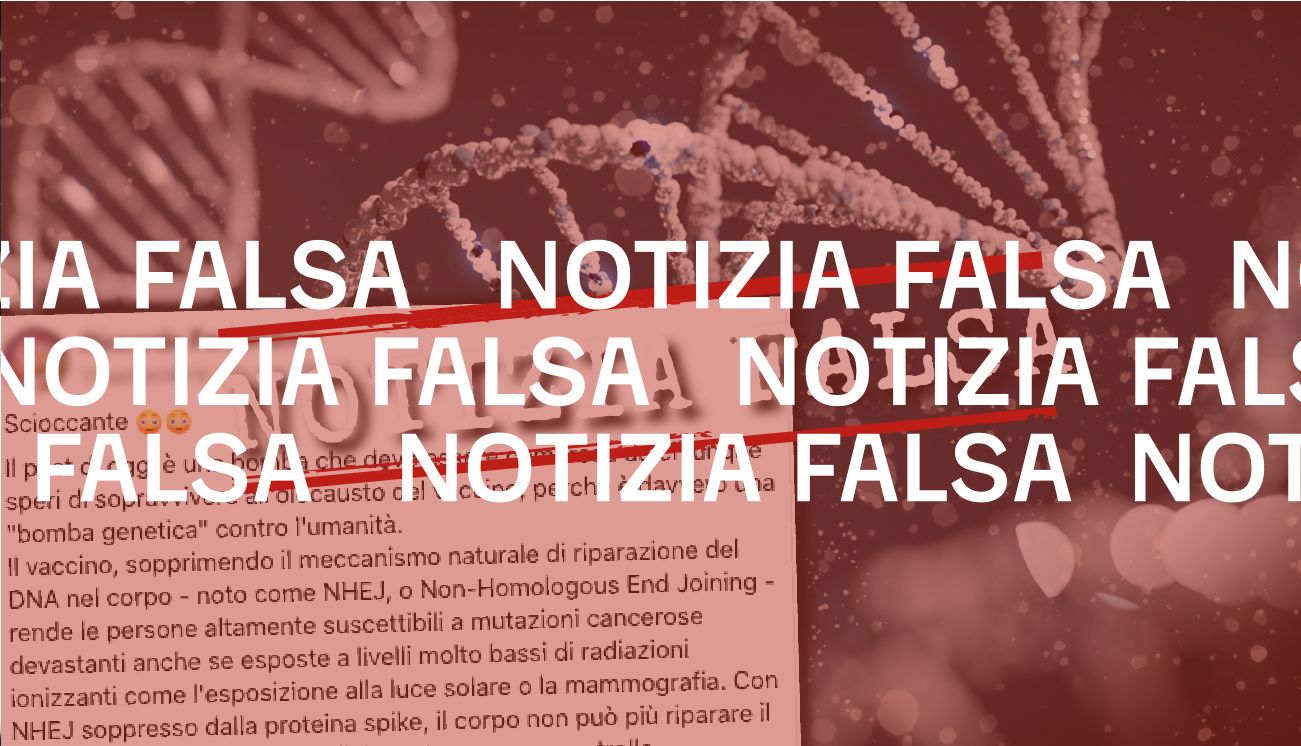 Non è vero che il vaccino anti-Covid impedisce la riparazione del DNA 