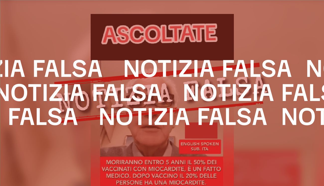 Non è vero che tra 5 anni moriranno il 50 per cento dei vaccinati affetti da miocardite