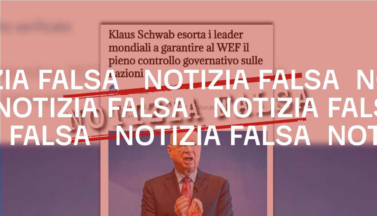 Il WEF non ha chiesto ai leader mondiali «il pieno controllo governativo sulle nazioni»