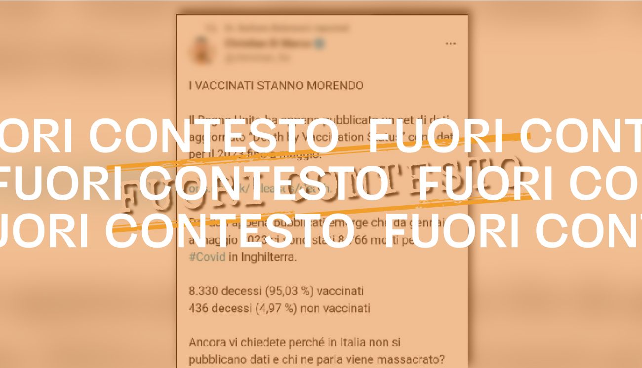 I dati sui decessi per Covid-19 in Inghilterra nei primi 5 mesi del 2023 non dimostrano l’inefficacia dei vaccini