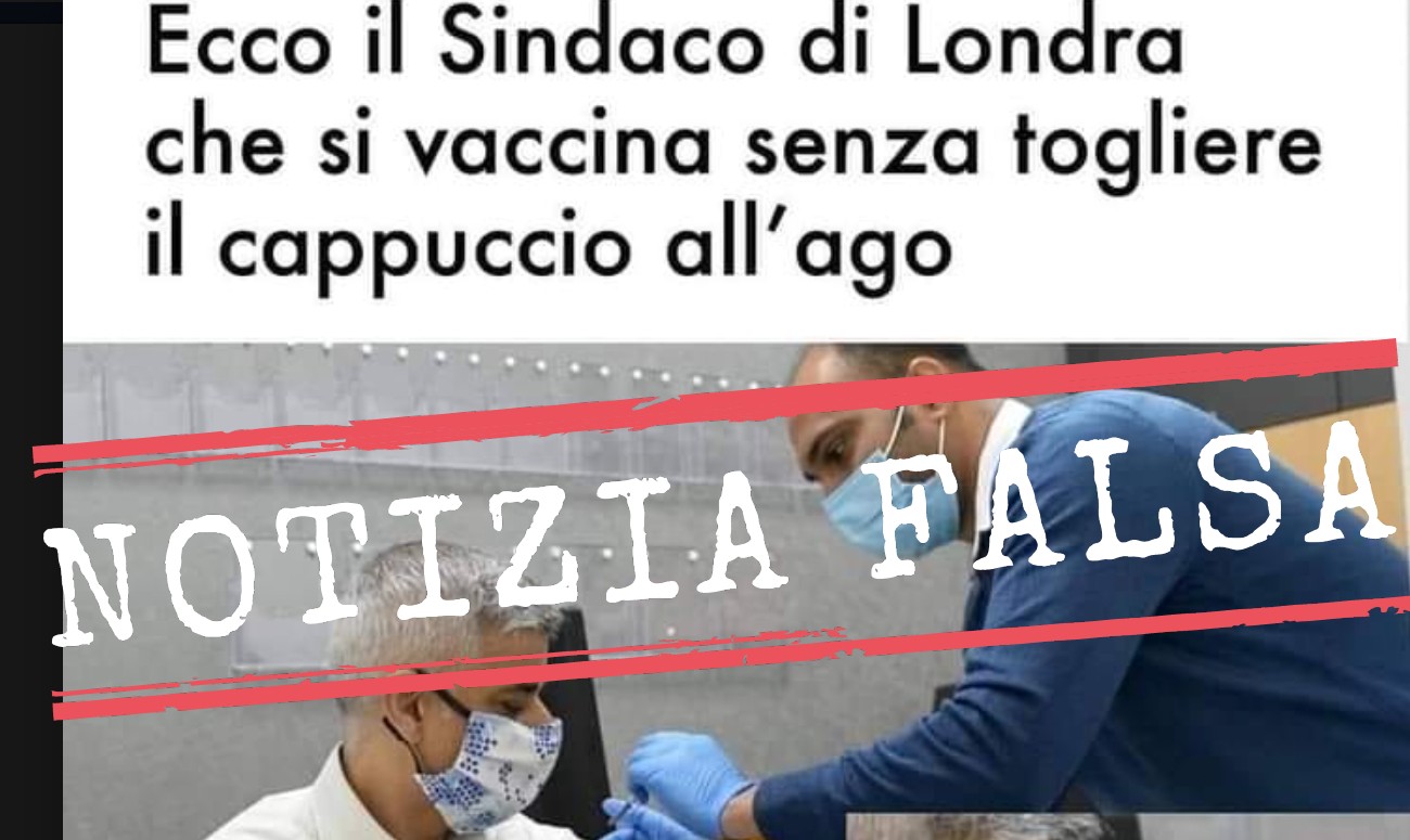 Questa foto non dimostra che il sindaco di Londra sta fingendo di  sottoporsi ad un vaccino - Facta