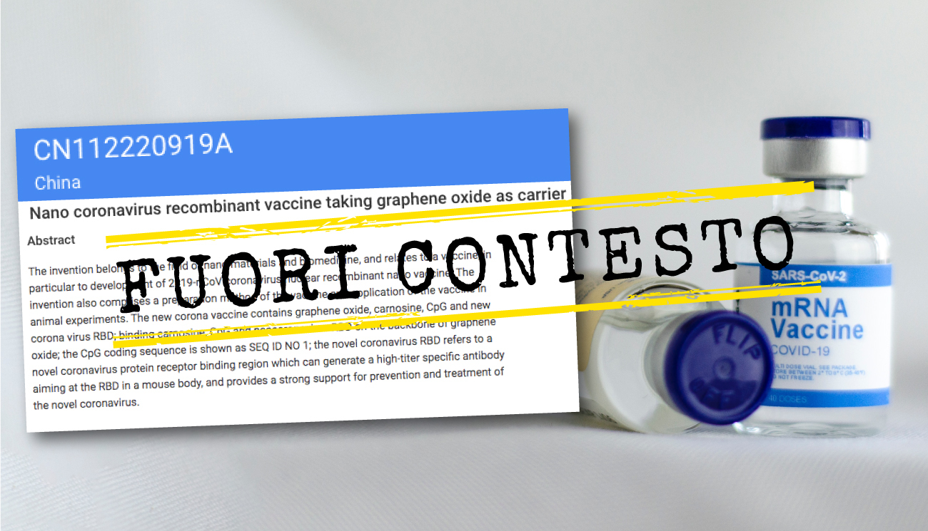 Il Brevetto Cn112220919a Non Dimostra Che I Vaccini Contro La Covid 19 Contengono Grafene Facta