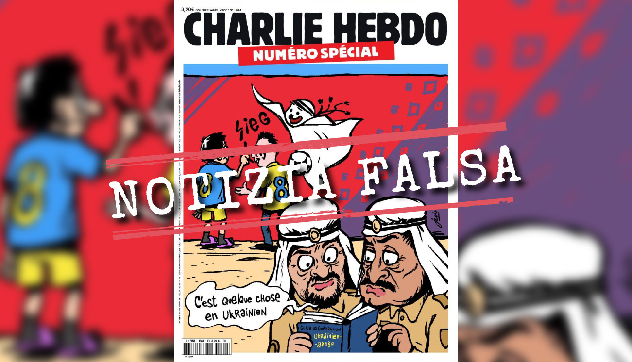 Non esiste uno speciale di Charlie Hebdo «sulle avventure dei nazisti ucraini in Qatar»